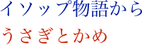 イソップ物語から
うさぎとかめ
